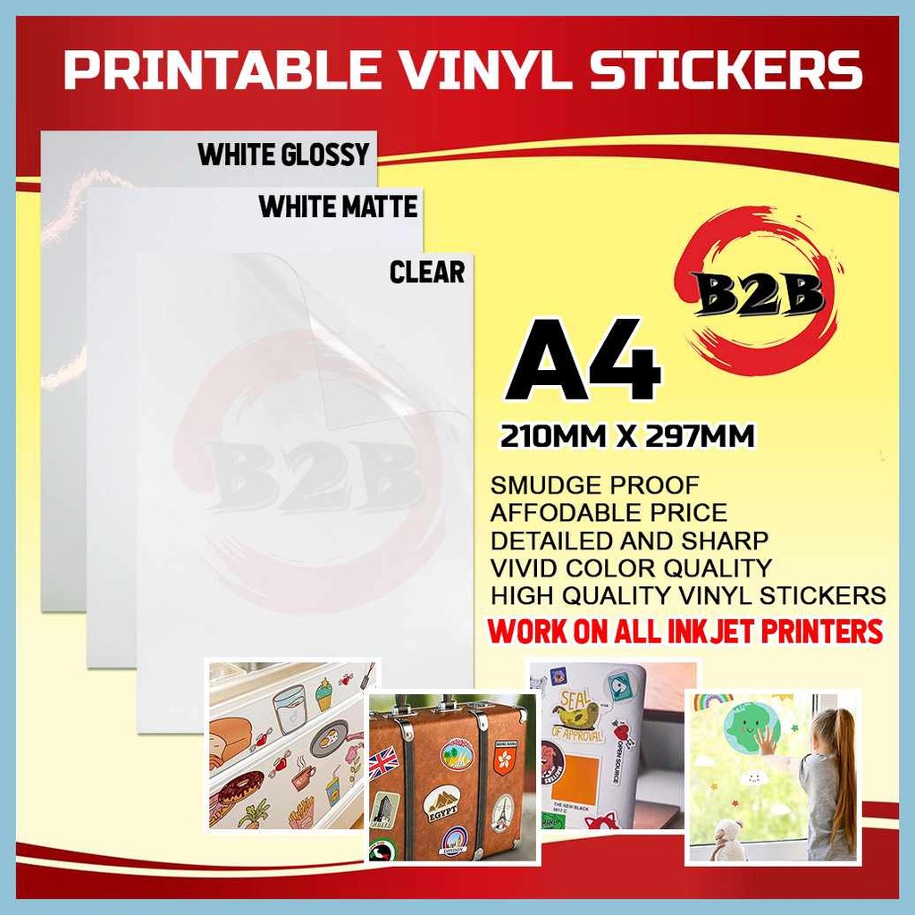 White/RU(gJ;Vinyl+rX@wX@Clear+Zk@Printable+ek@Sticker+xc@/+vi ...