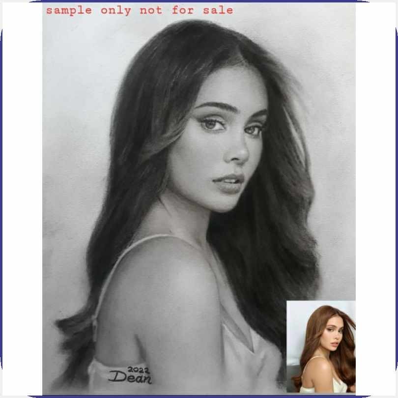 CHARCOAL?l:portrait)T$realistic^dh$painting^ra$drawing^Ry$sketch,9x12 ...