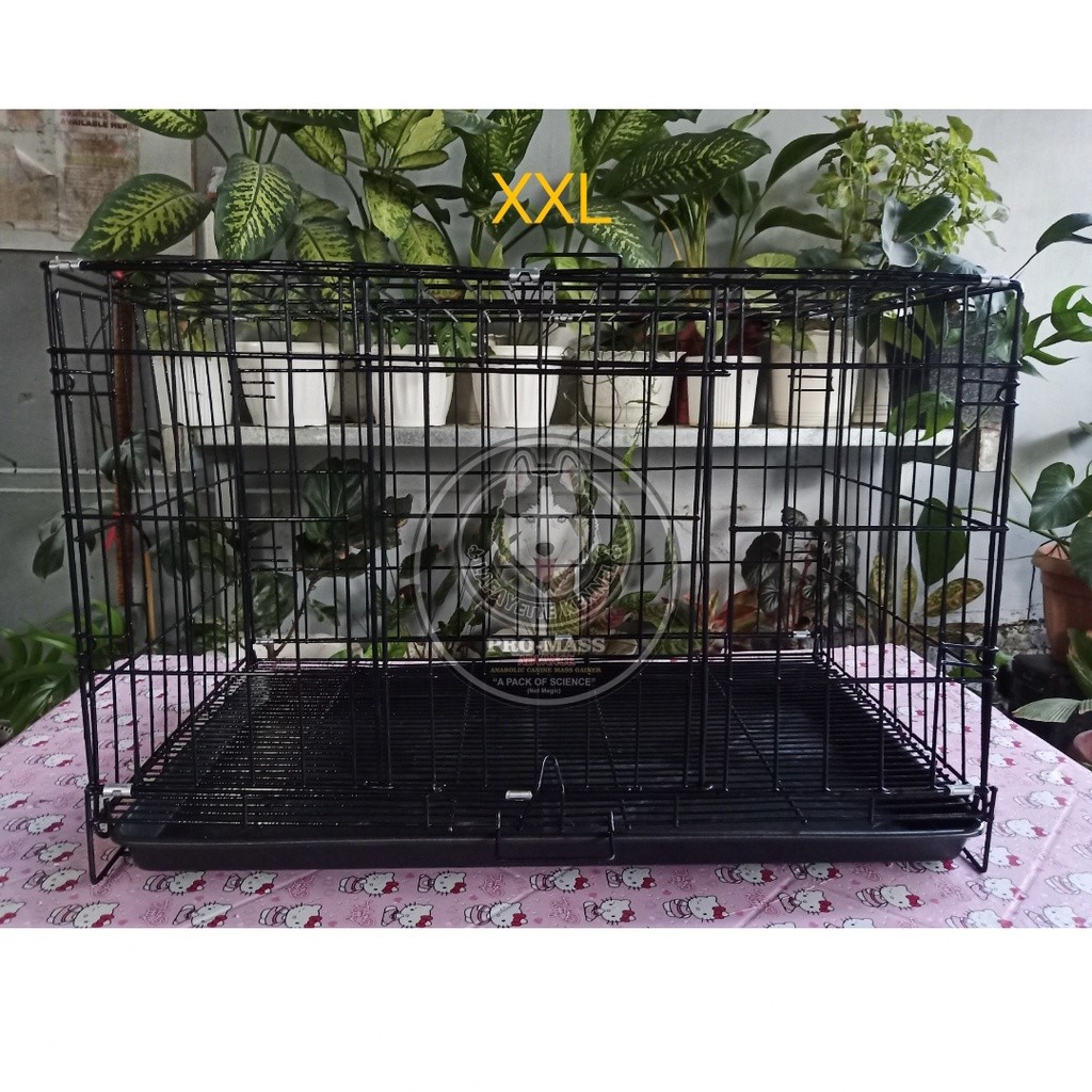 Collapsible Pet Crate XXL | Foldable Cage for Dog Cat Rabbit with Poop ...