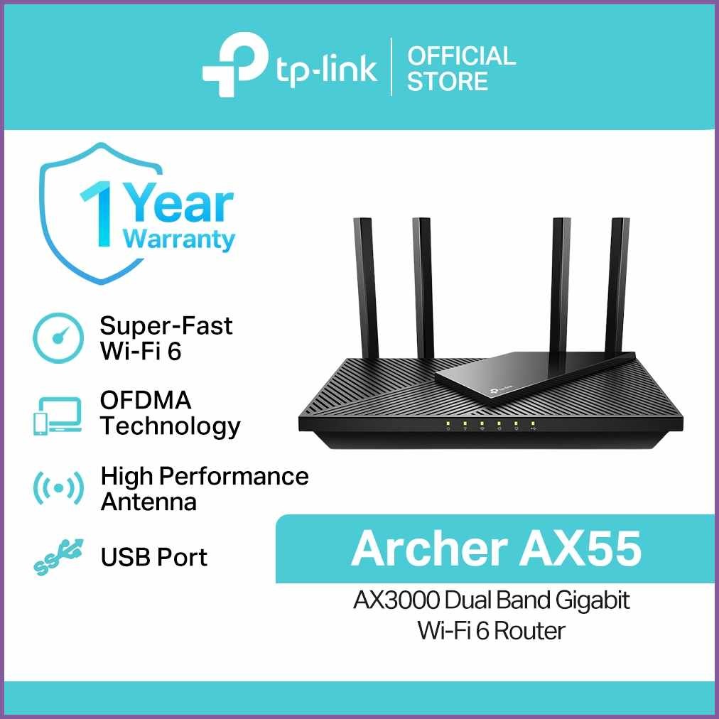 TP-Link | Archer AX55 | Dual Band | AX3000 | Next-Gen | Gigabit | Wi-Fi ...