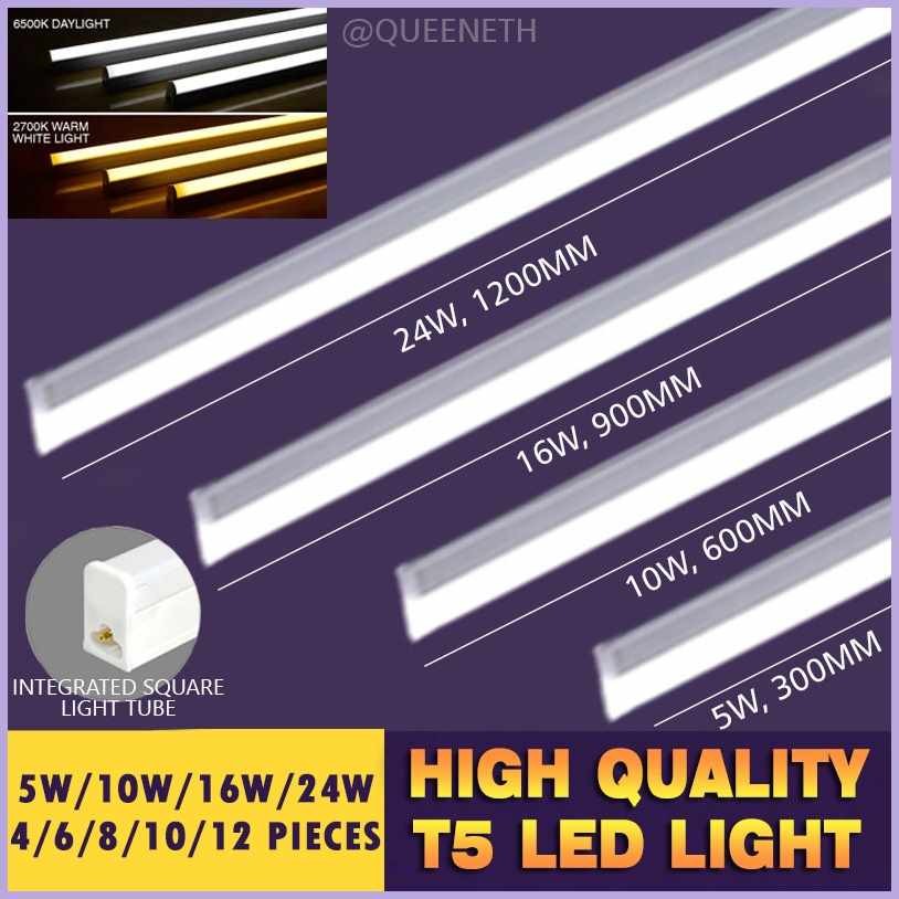 T5 LED Tube Light 6500K Daylight , 2700K Warm White Light square type