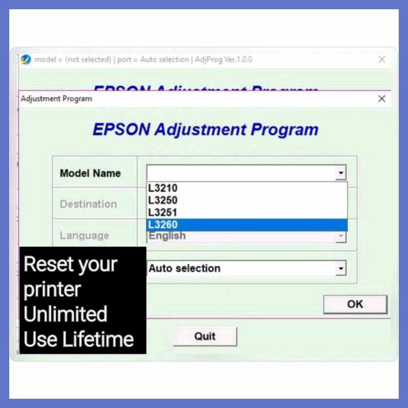 Epson Drucker Reset Tool