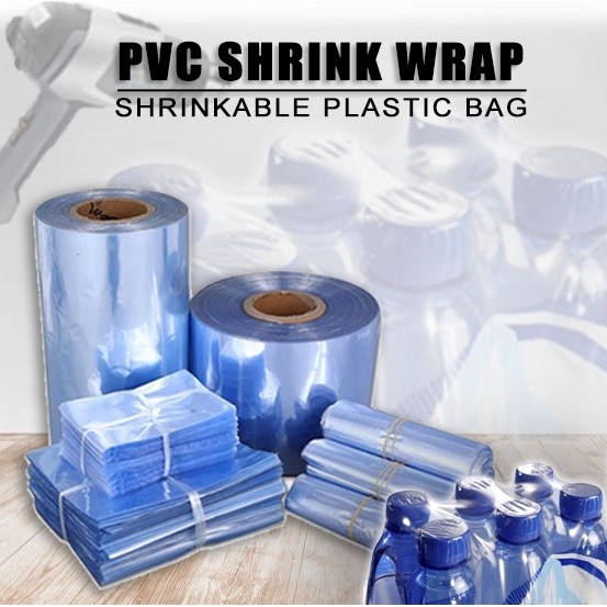 (10meters) Shrinkable Transparent PVC plastic heat shrink wrap | Shopee ...