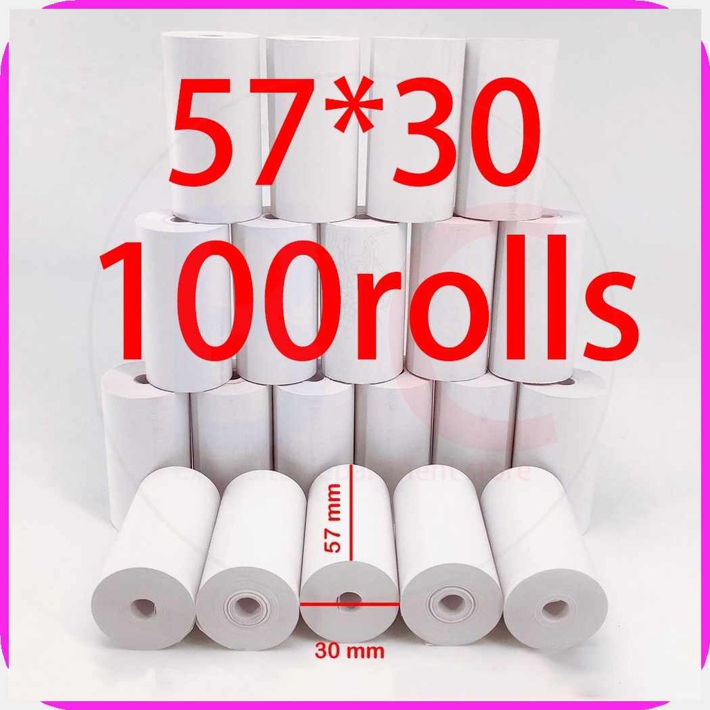 100}EX'rolls]Db`Thermal@Jf+Paper z+V+xt+iS+xi+57mmx30mm Coreless Type ...
