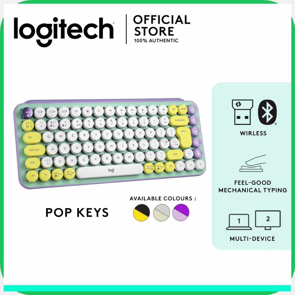 Logitech$j)POP+ix]Keys>qk)Mechanical}Nq)Wireless}aY)Keyboard}bV)with}X ...