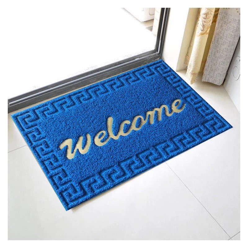 (40*60cm)Soft Square Rubber Spaghetti Welcome Rug Doormat with Border ...
