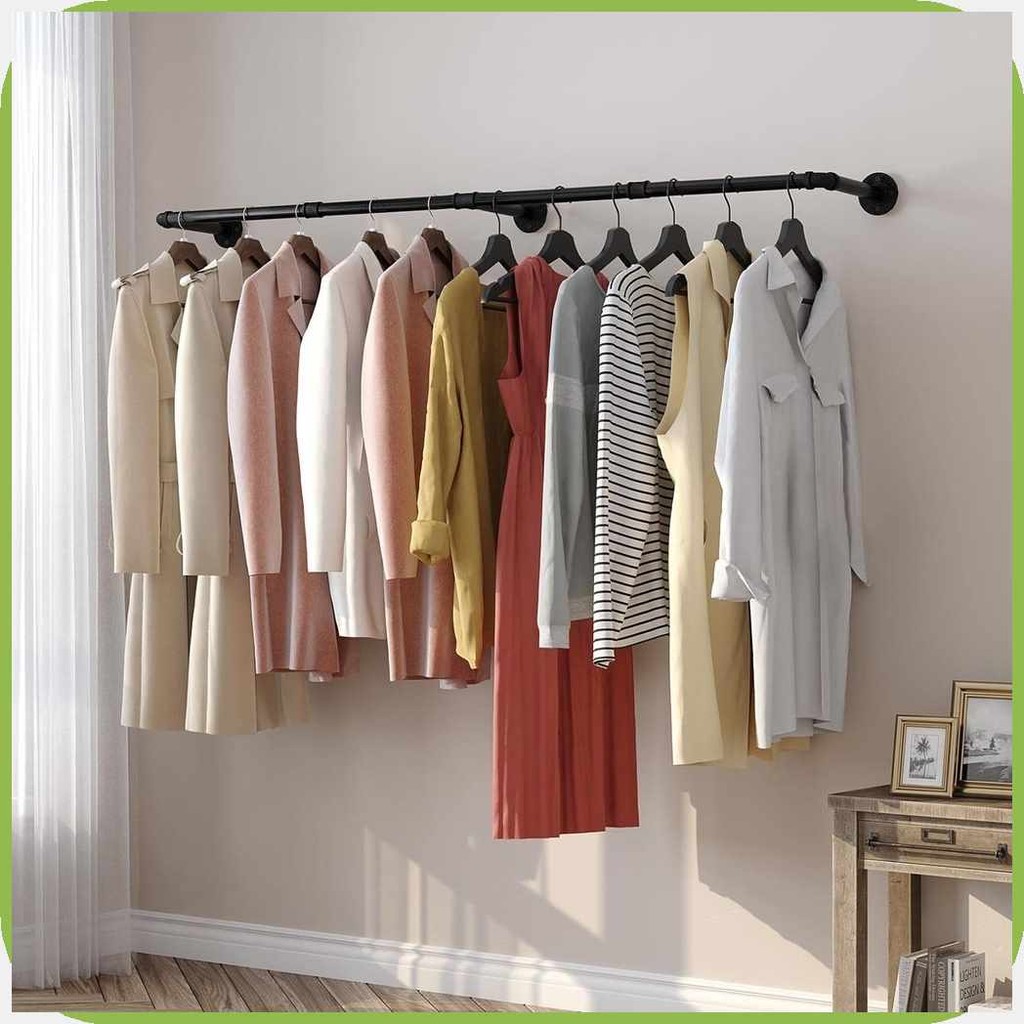 Wall Mounted Clothes Rack Metal Detachable Multi-Purpose Hanging ...