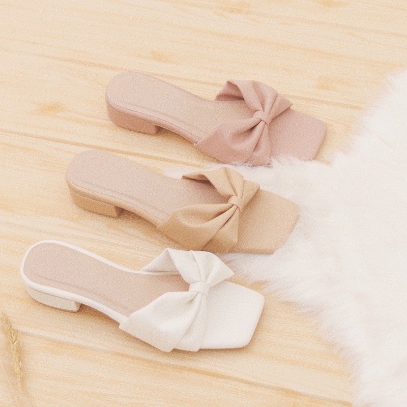 Kimifootwear Helen 1 inch Ribbon Strap Block Heels Sandals Ladies ...