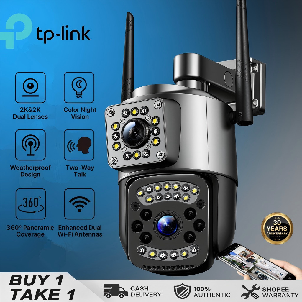 BUY 1 TAKE 1 V380 PRO CCTV Camera Night Vision Dual Lens Two-Way Audio ...