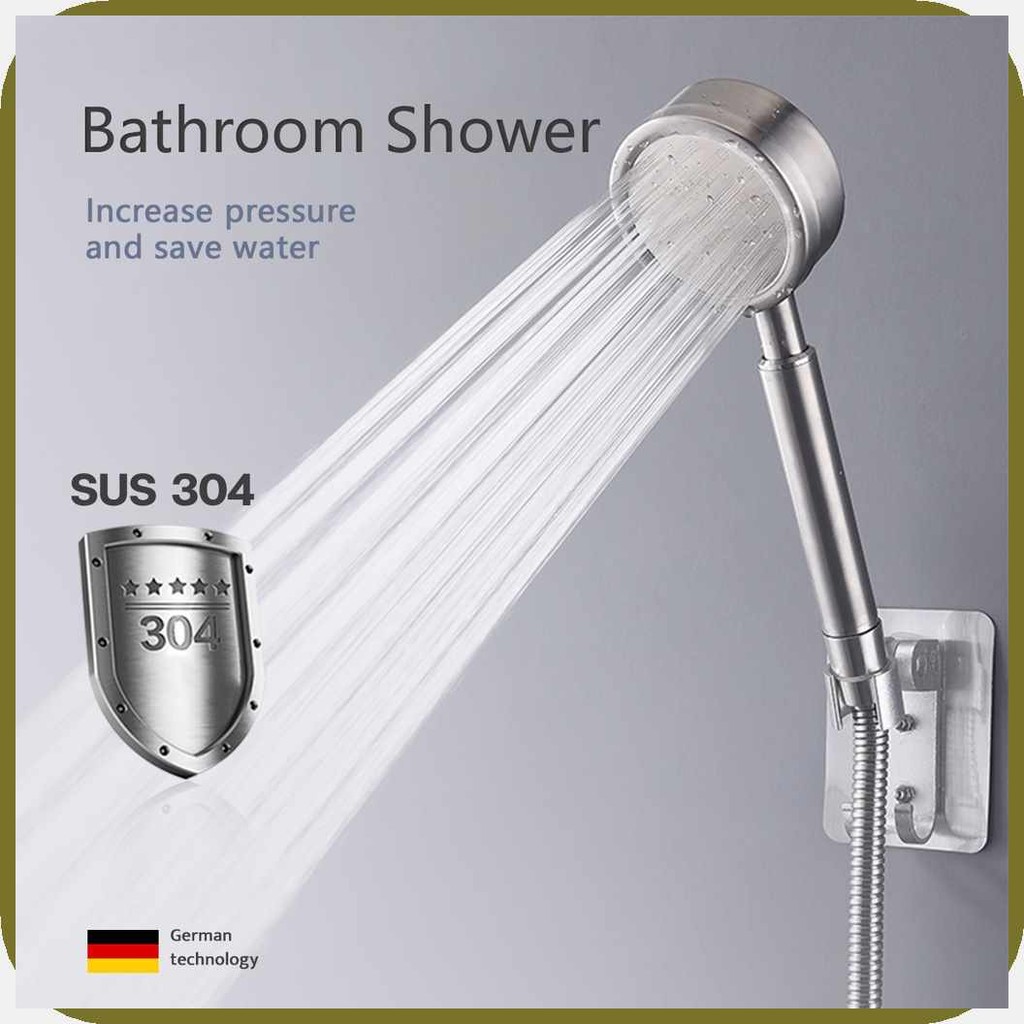 304 Stainless Steel Shower Head High Pressure Bathroom Shower Sprayer ...