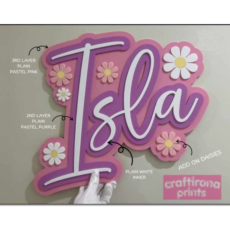 Personalized Letter Name Backdrop (FREE CROWN) | Shopee Philippines