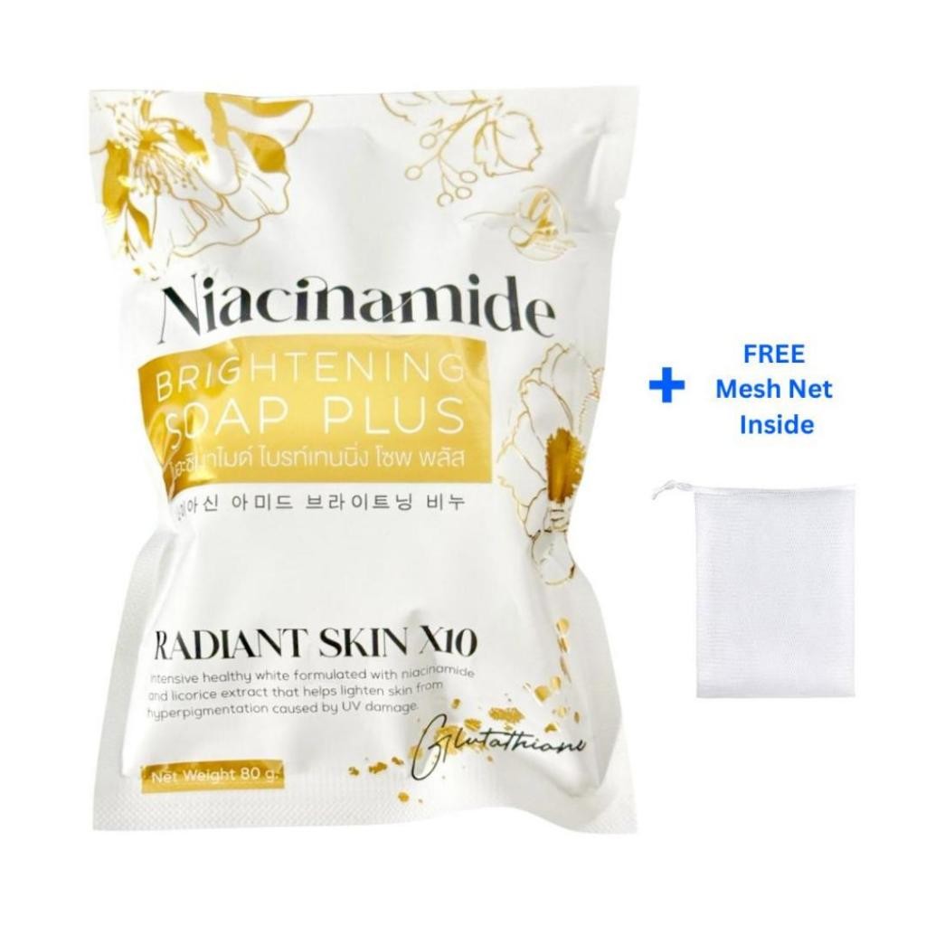 Glow Skin Niacinamide Brightening Soap + Free Mesh Net Inside | Shopee ...