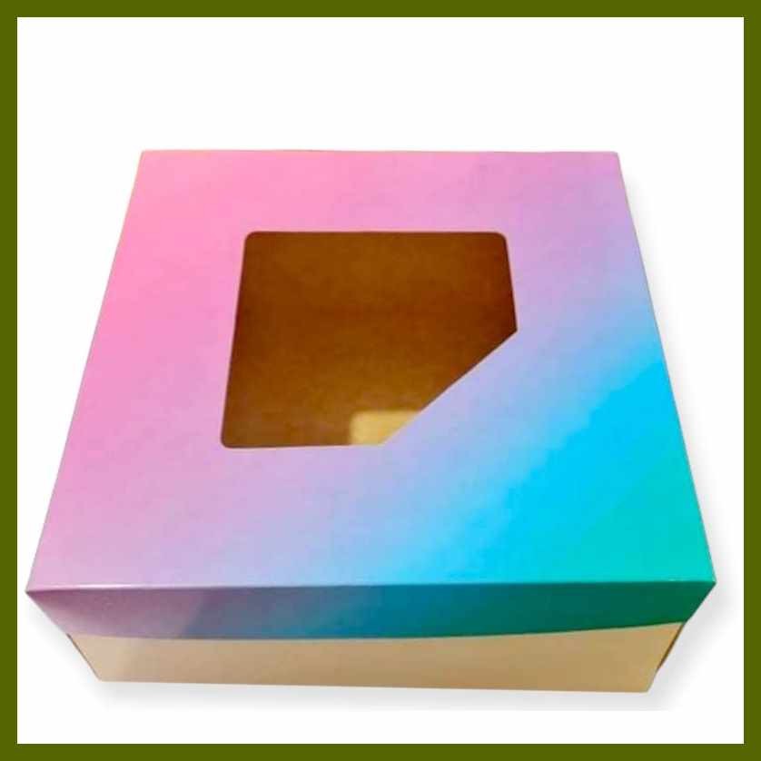 10x10x5 Color Gradient Cake Box / Pastry Box – Set of 10 | Vibrant ...