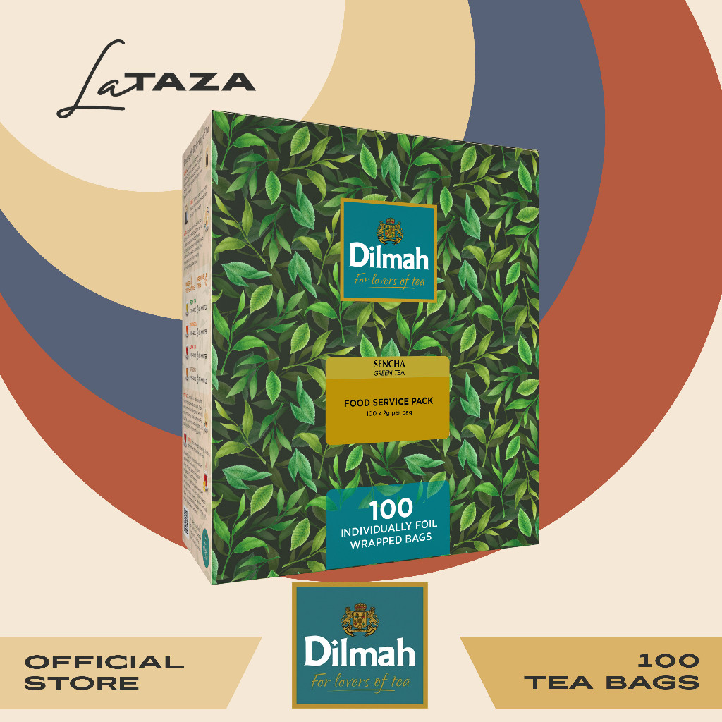 Dilmah Sencha Green Tea (100 Individually Wrapped Tea Bags) | Shopee ...