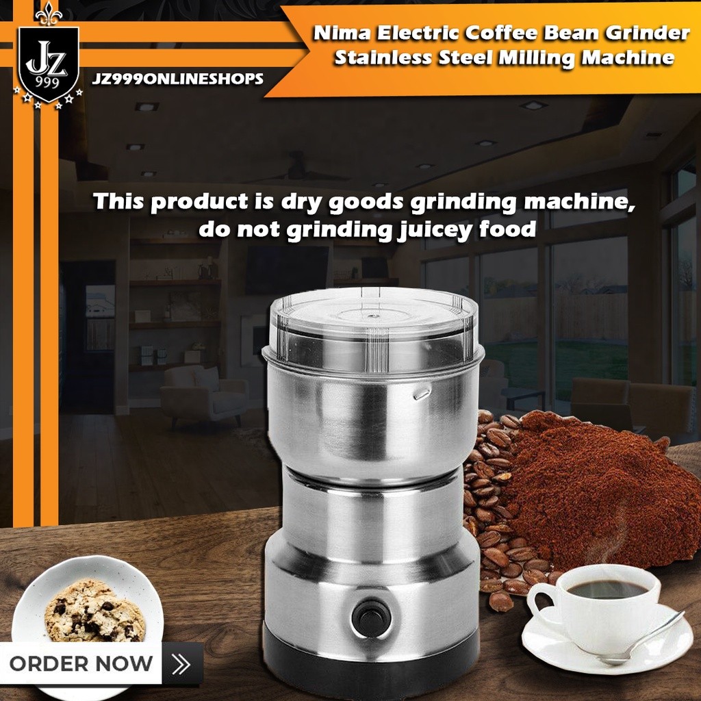 Nima Electric Coffee Bean Grinder Stainless Steel Milling Machine ...