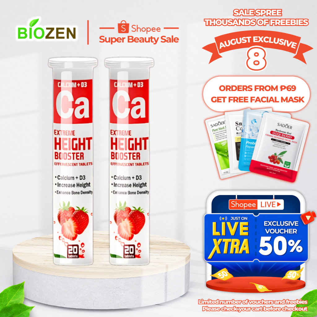 Extreme Height Booster Height Enhancer Effervescent Tablet Natural ...