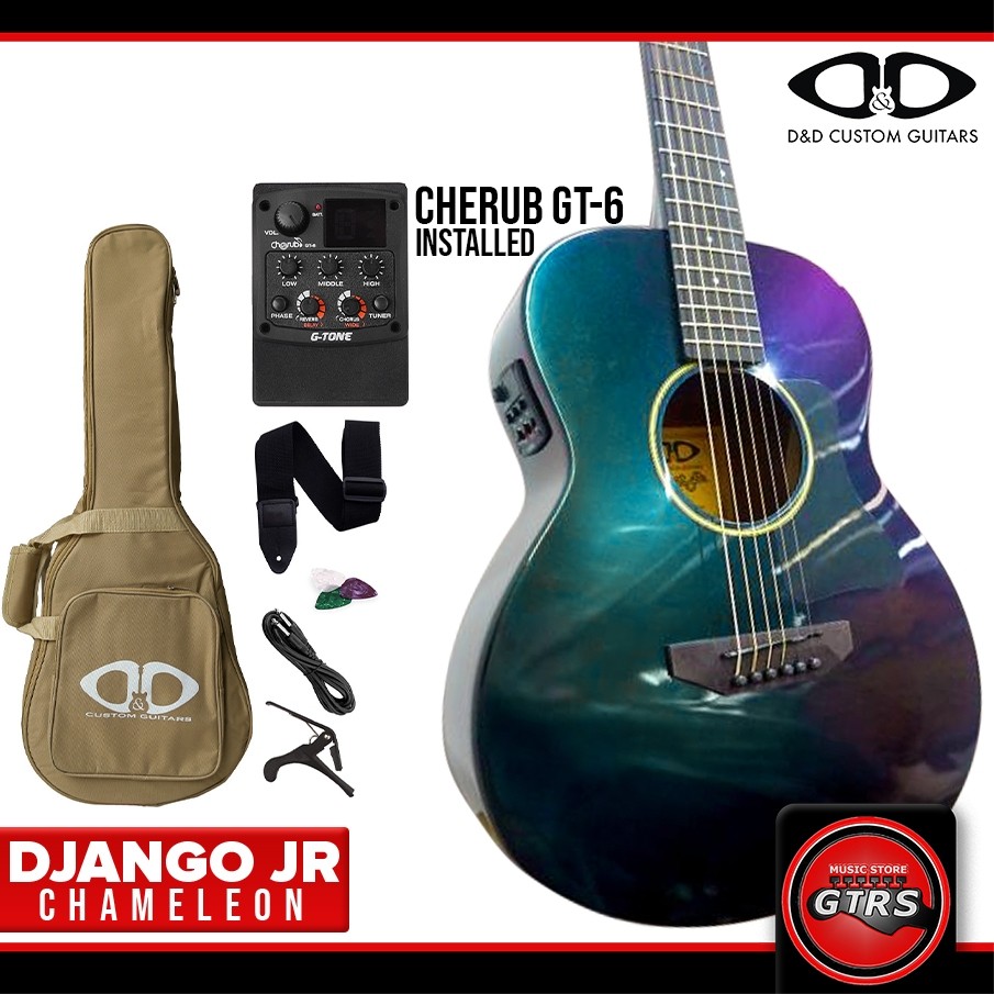 D&D Custom Guitars Django Jr. - Chameleon Acoustic Guitar with Cherub ...