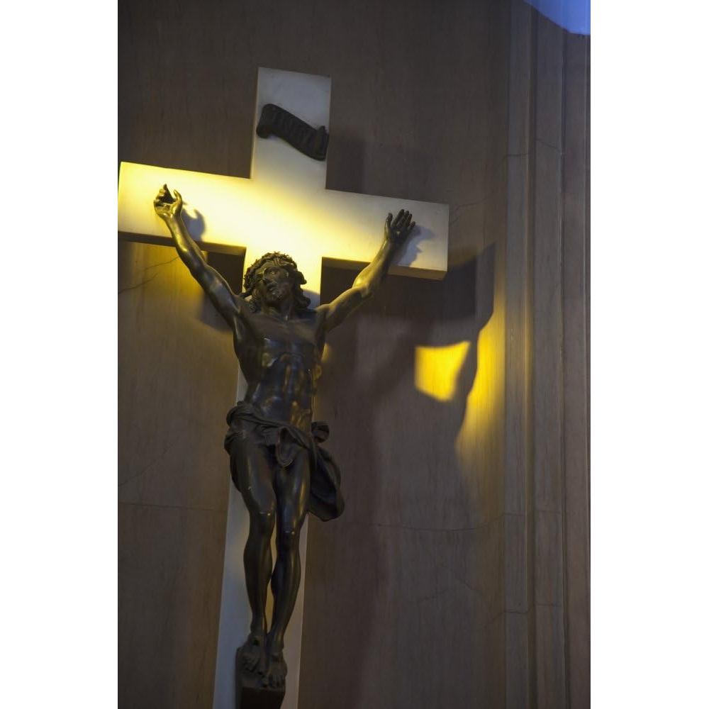 Buenos Aires Argentina Statue Of Jesus On A Cross In Recoleta Cemetery ...