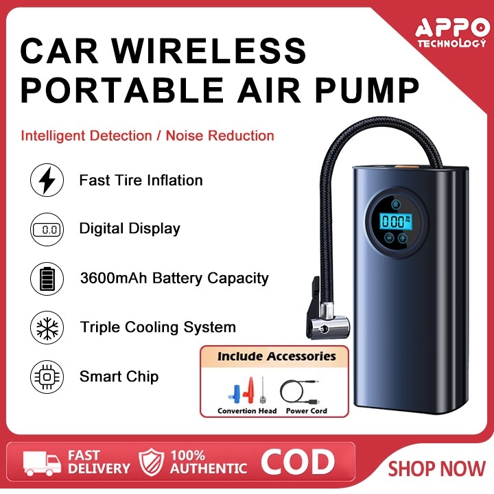AP Portable digital car inflation pump, wireless electric inflation ...