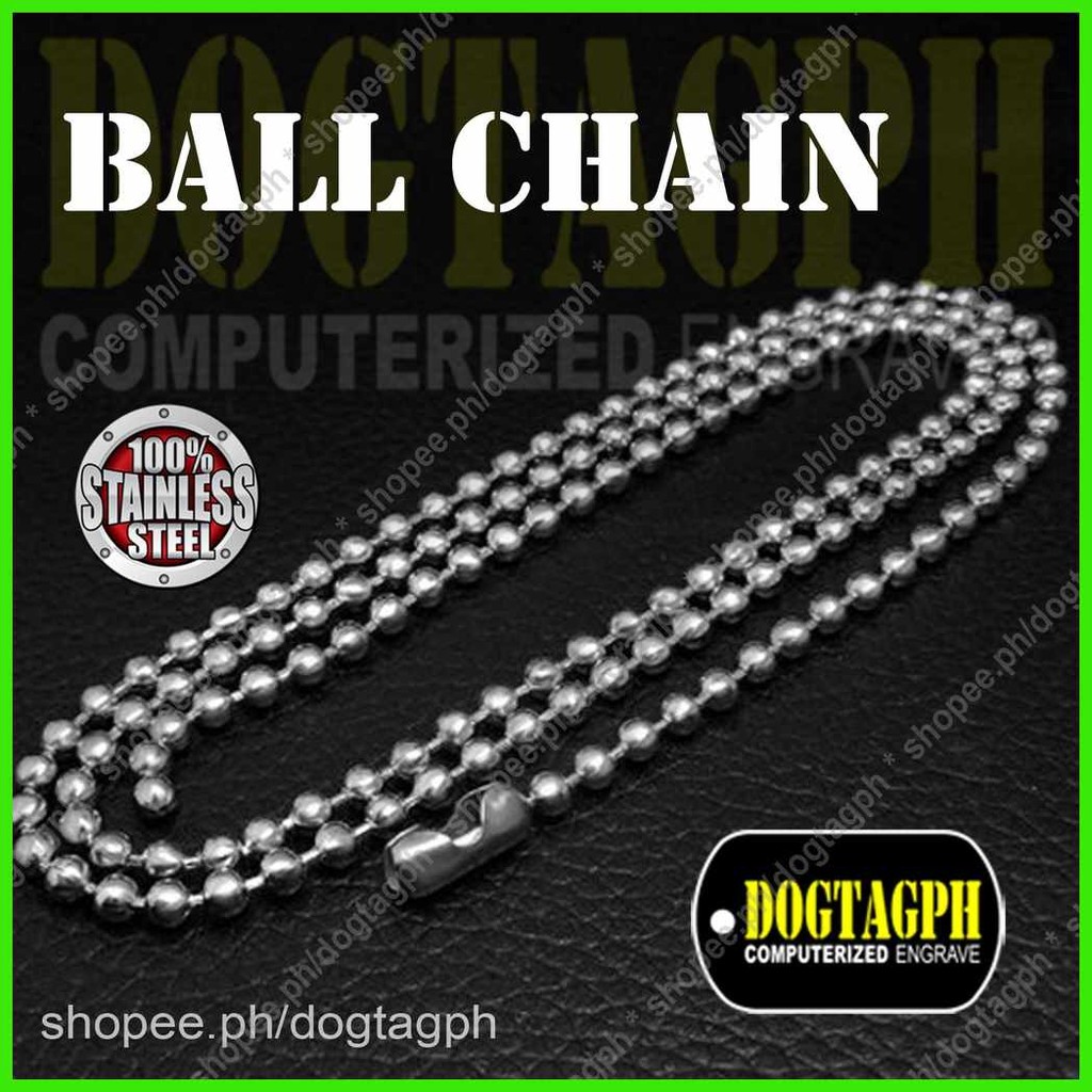 Ball^m=Chain+Xp A+m*TR+SY+AA+YO+/ Necklace (STAINLESS STEEL) | Shopee ...