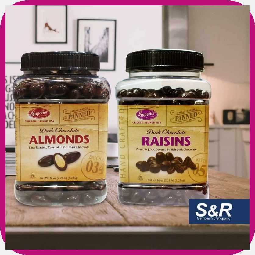 S&R Superior Dark Chocolate Raisins and almond 1.12kg | Shopee Philippines