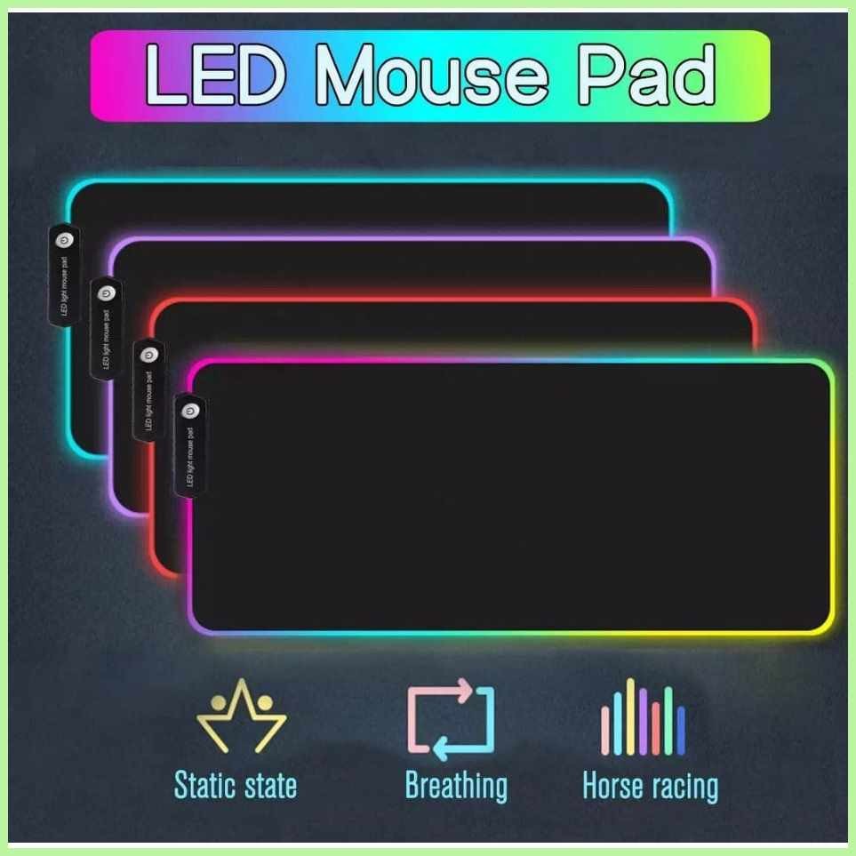 J'ice,P;Long=b`li;RGB&Colorful&LED&Lighting&Gaming&Mouse Pad Mat for PC ...