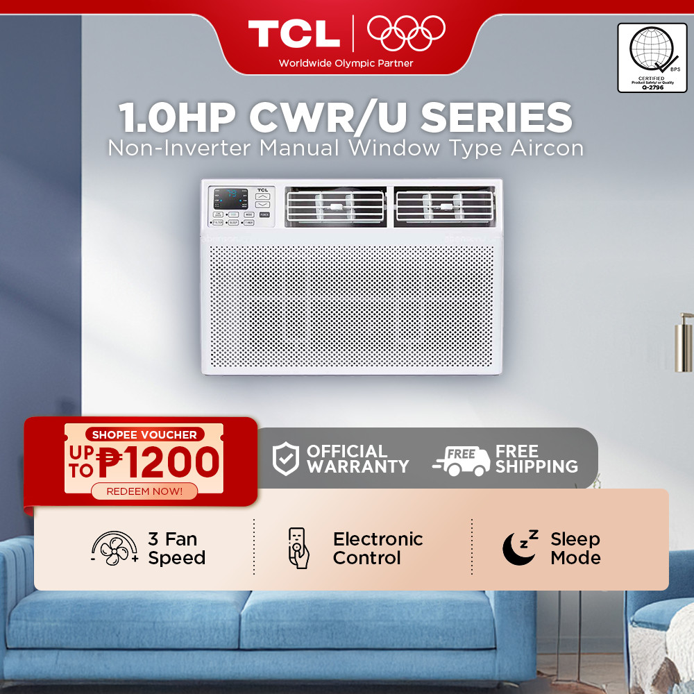 TCL 1.0HP Aircon Window Type with Remote - TAC-09CWR/U (R32 Refrigerant ...
