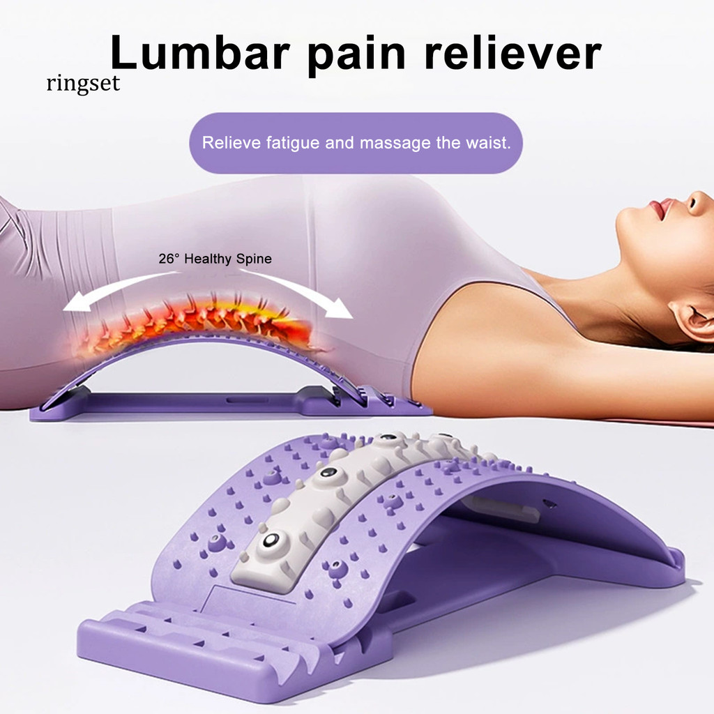 RIN- Lumbar Support Board Back Stretcher Waist Trainer with Acupressure ...