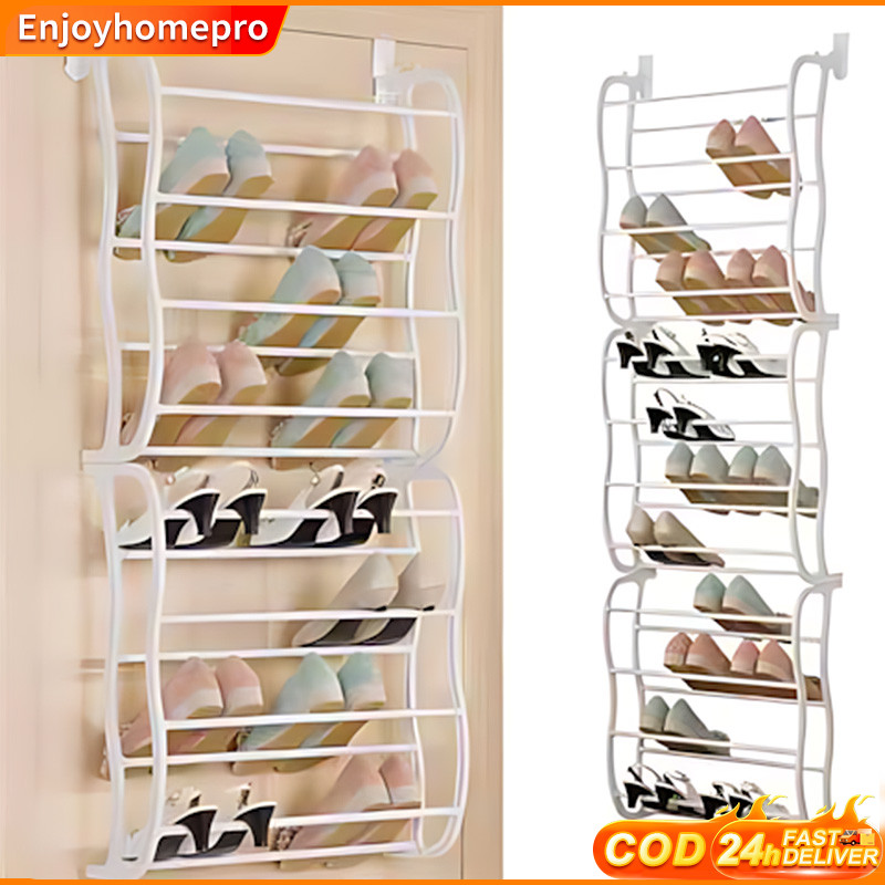 CODOver the Door Shoe Rack, 36 Pair Wall Mounted Hanging Shoes ...