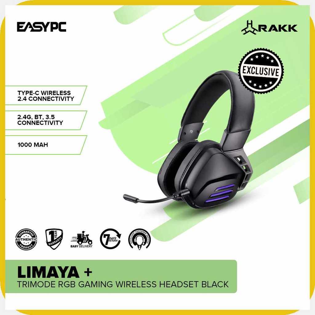 EasyPC | RAKK LIMAYA/ LIMAYA + Trimode RGB Gaming Wireless Headset ...