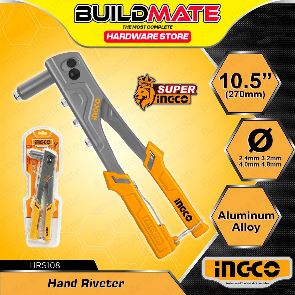Buildmate x INGCO Rivet Hand Riveter Heavy Duty 10.5 Inch Hand Tools ...
