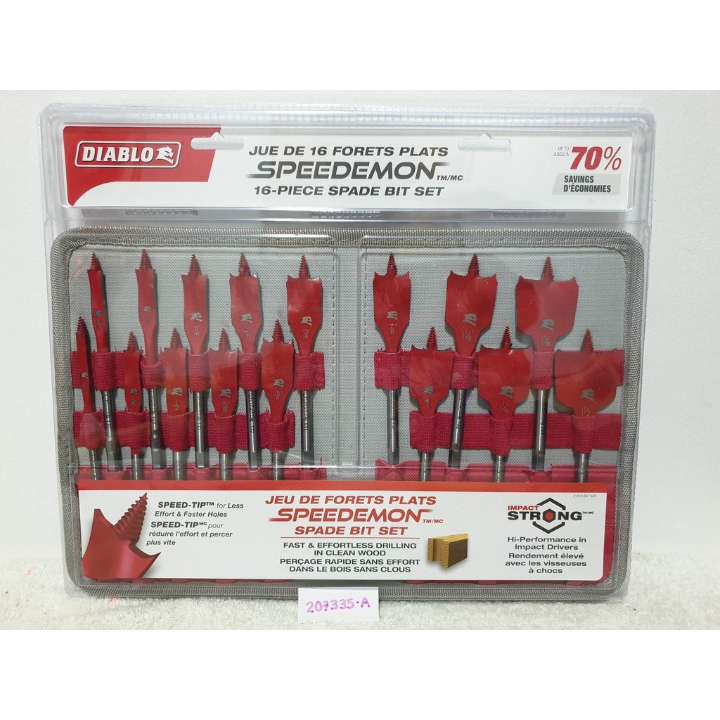 Diablo SPEEDemon Spade Bit Set with Carrying Pouch (16 Pieces) | Shopee ...