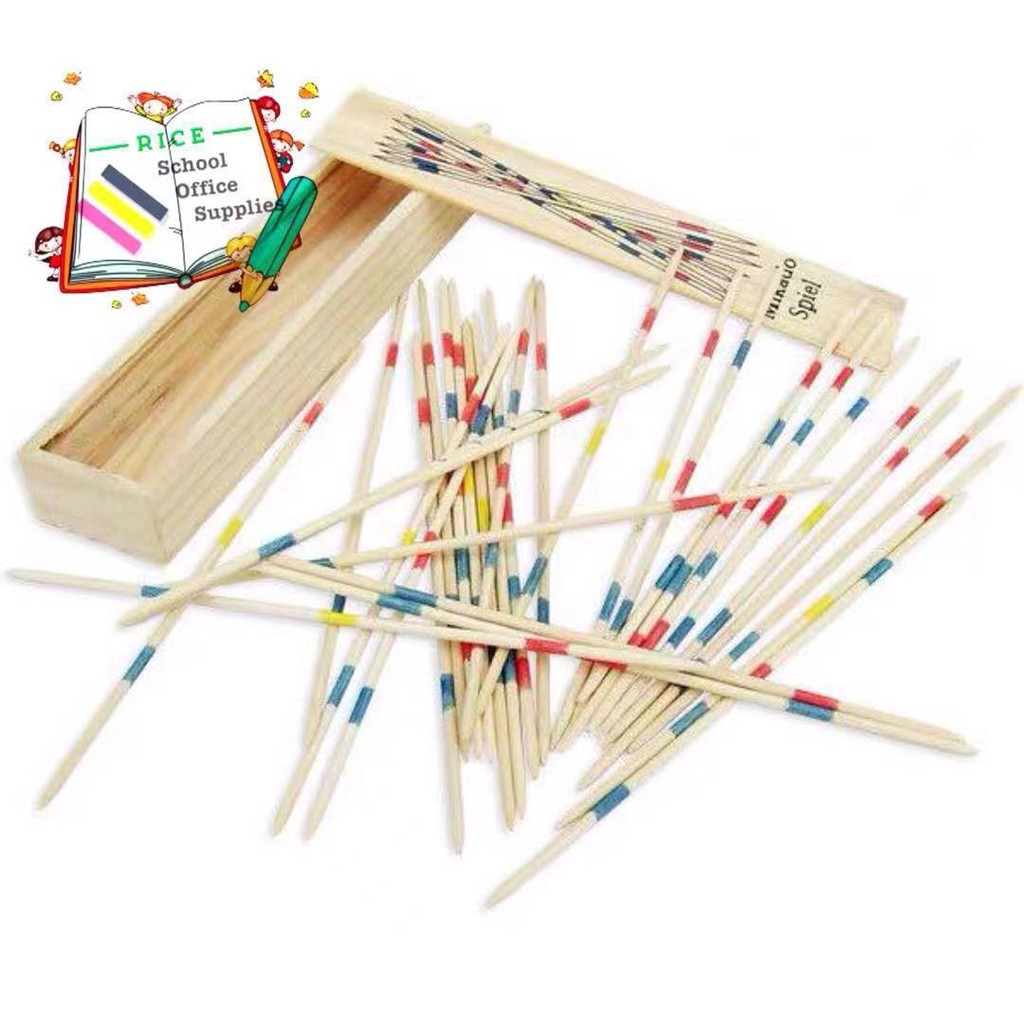 Rice Wooden Pick Up Sticks Wooden Mikado Spiel | Educational Fun ...
