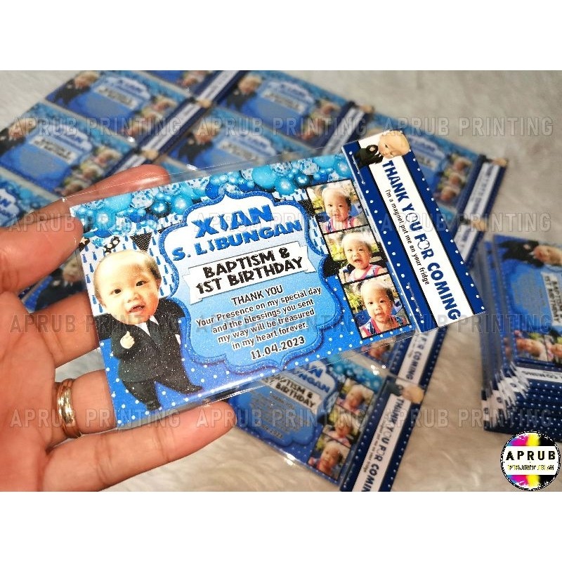 FREE LAYOUT Ref Magnet Souvenir Bigger Glittery Effect Christening ...