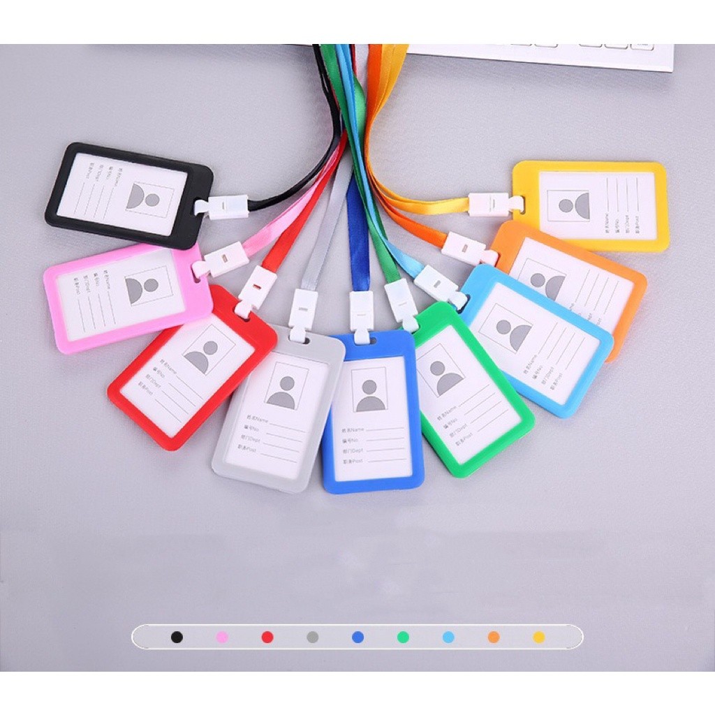 Work card plastic waterproof card set lanyard school card work card ...