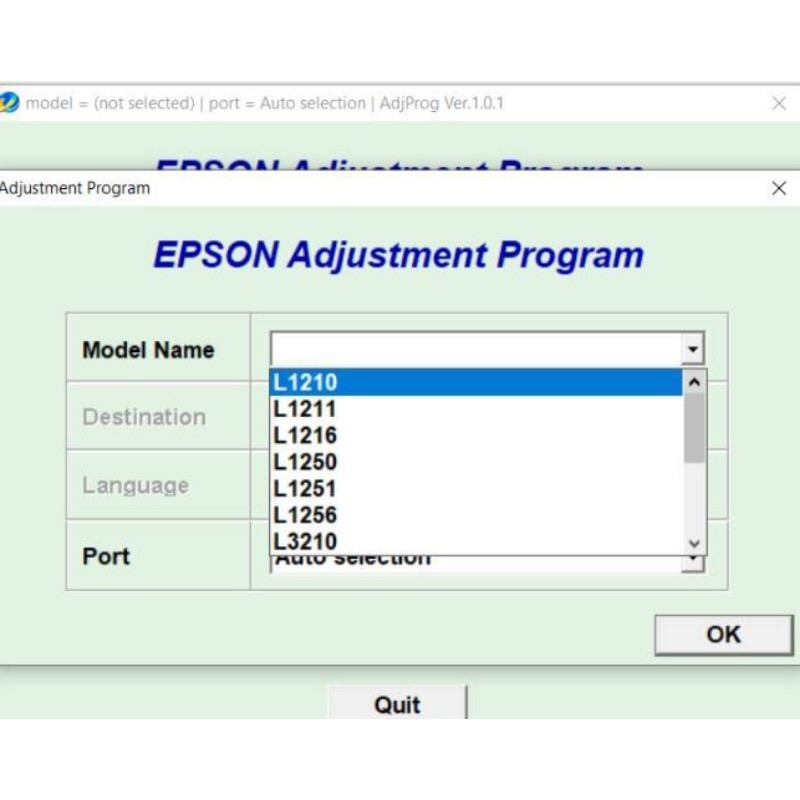 Epson L3110 L3210 L120 L122 L360 L5290 L1300 L1800 L3250 Resetter for ...
