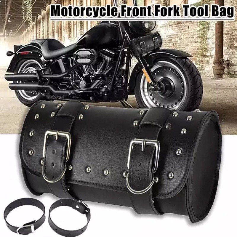 Universal motorcycle side bag PU leather tool bag saddle bag motorcycle ...