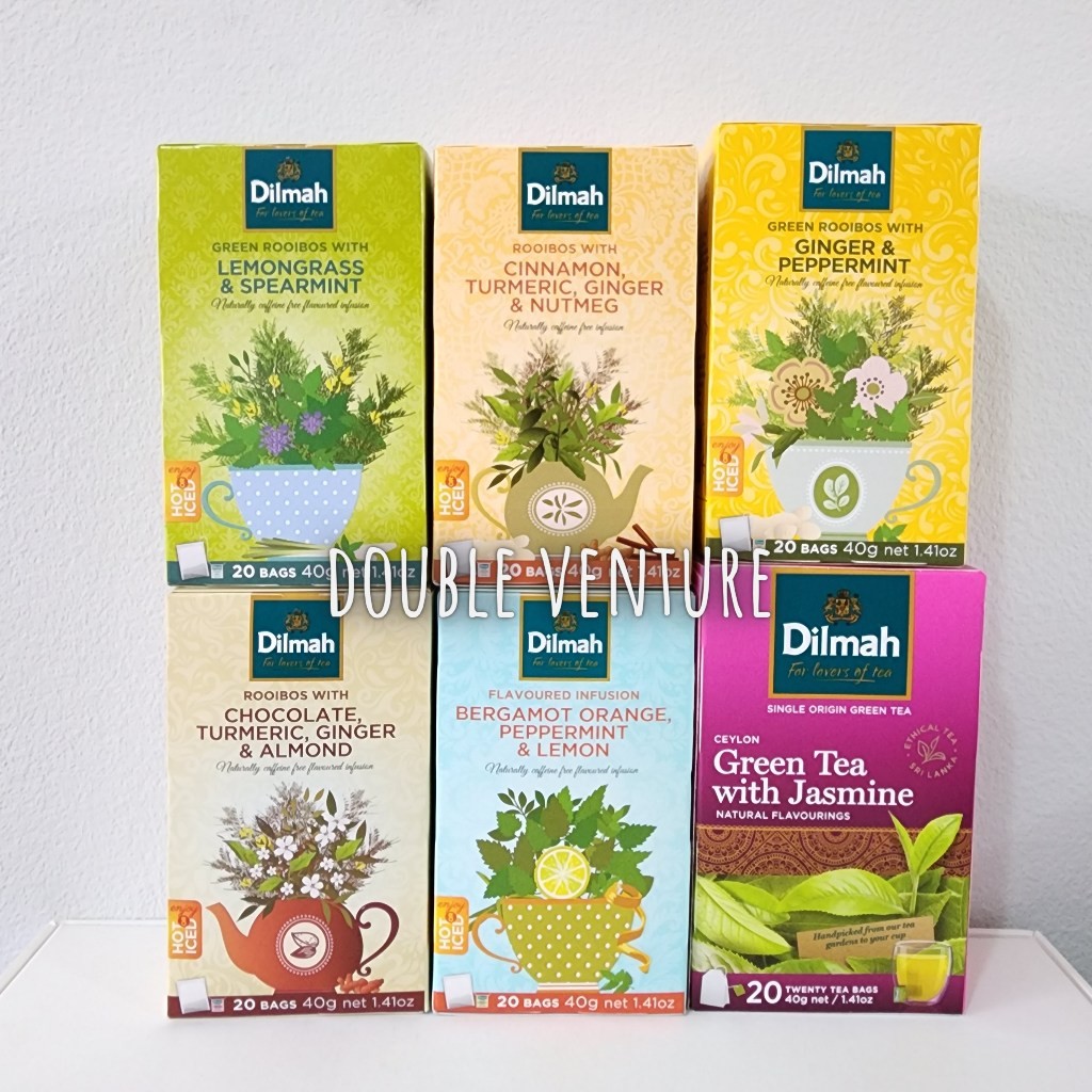 Dilmah Ceylon Green Tea/ Rooibos 20pk (Ginger and Peppermint, Cinnamon ...