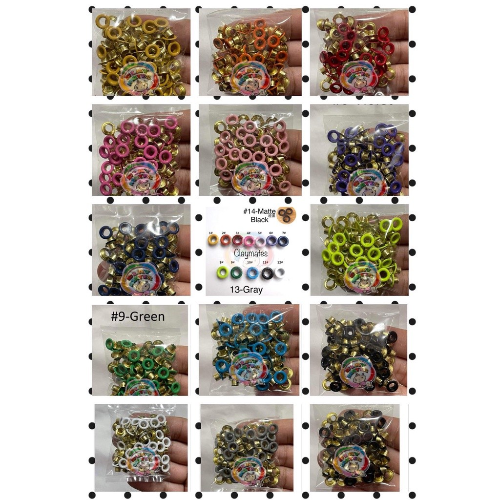 4mm Colored Eyelet (no washer)(100-pack) | Shopee Philippines
