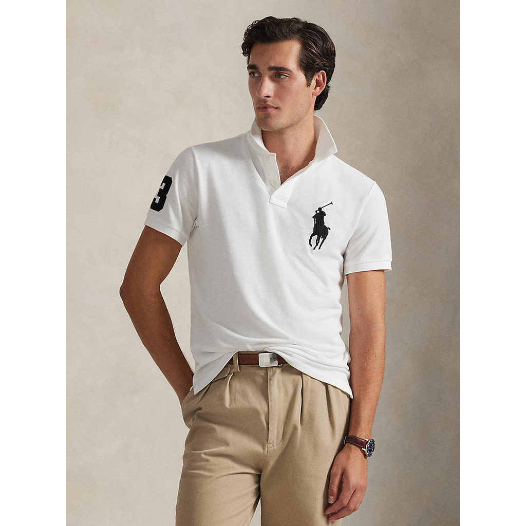 Polo Ralph Lauren Men's Custom Slim Fit Big Pony Mesh Polo Shirt ...