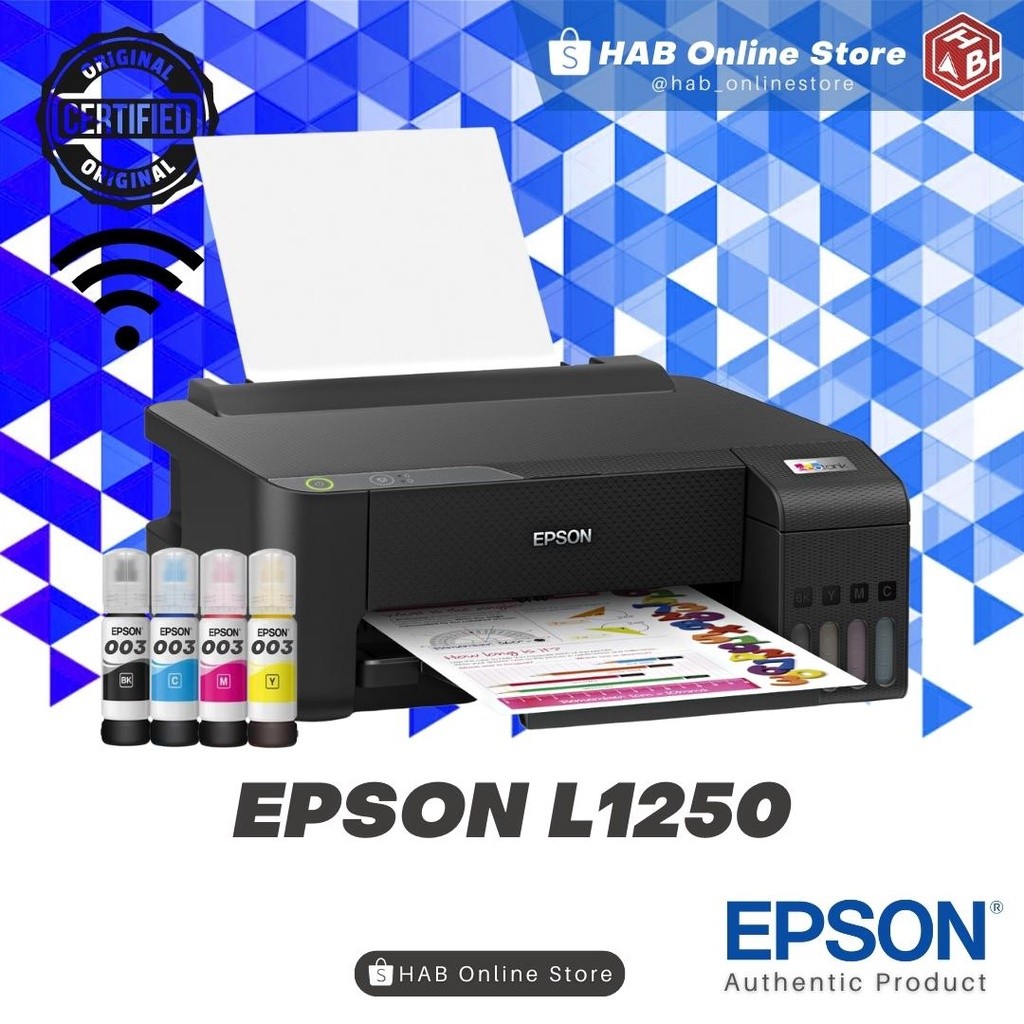 Epson L1210 / L1250 EcoTank Single Function Printer Continuous Ink CISS ...