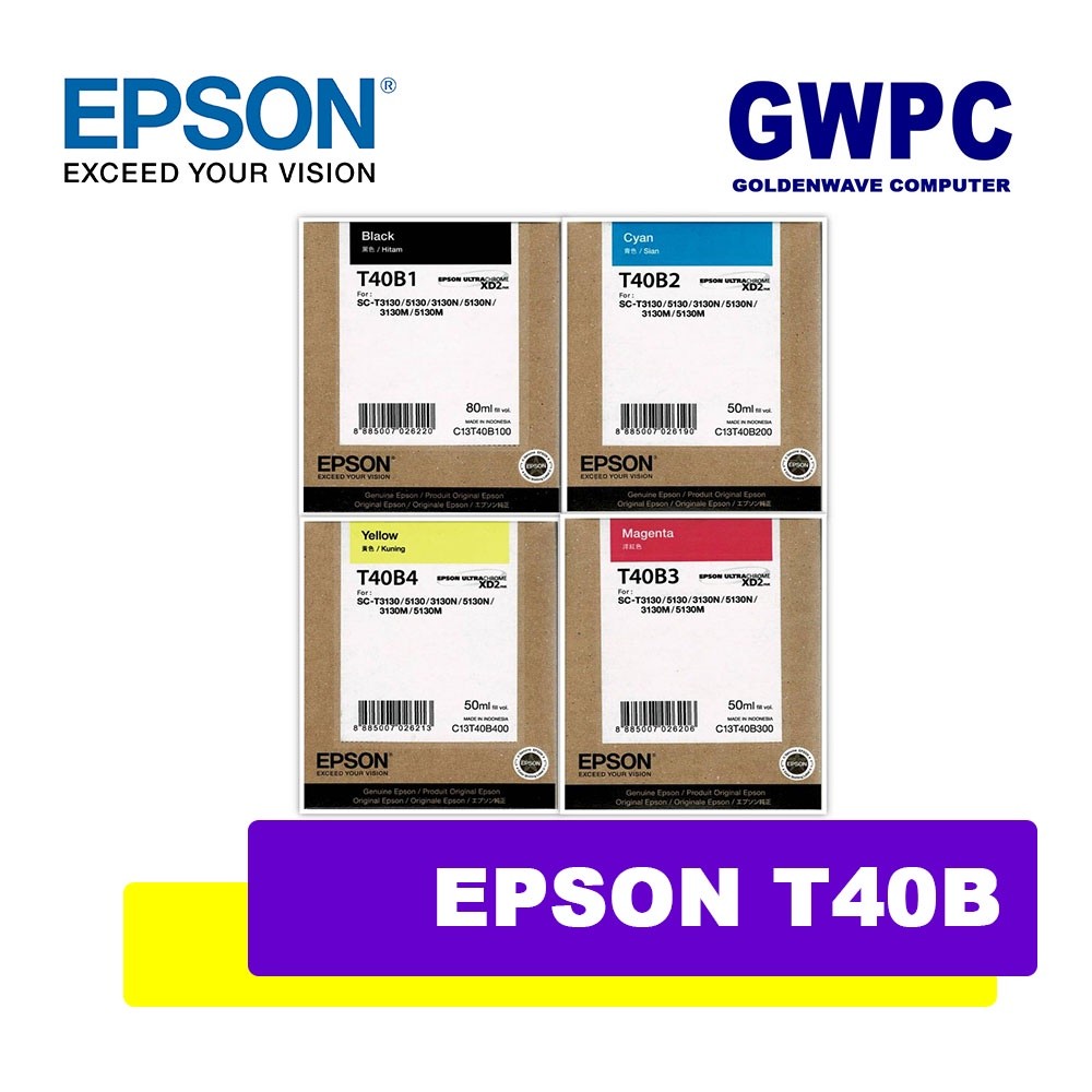 Epson T40B Ink &T`for&SC-T3130N[l)SC-T3130'z'SC-T5130 | Shopee Philippines