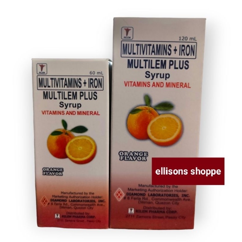 Multilem Plus Multivitamins Syrup Orange Flavor ( 2yrs old to Adult ...