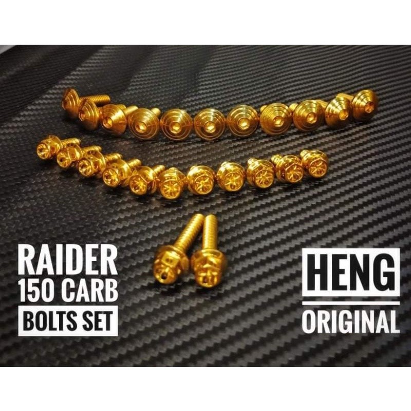 HENG RAIDER 150 CARB BODY BOLTS SET THAILAND MADE (ORIGINAL) | Shopee ...