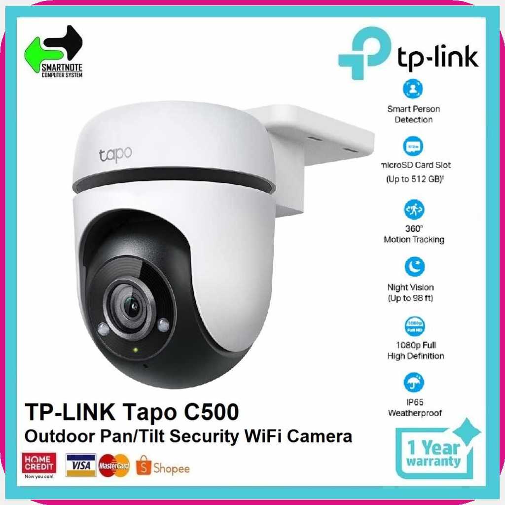 TP-Link Tapo C500 1080P Outdoor 360° Pan/Tilt Security WiFi IP Camera ...