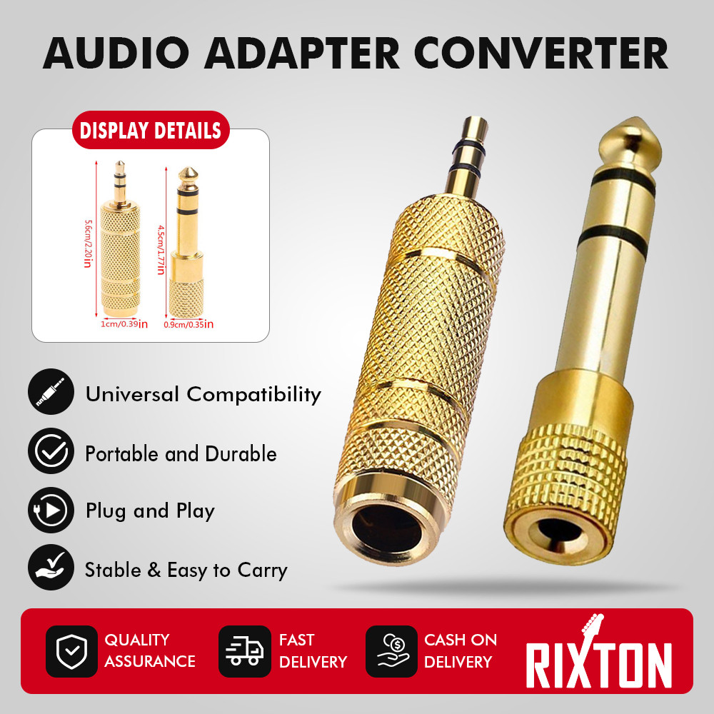 RIXTON*d%3.5mm|dG*M%rx_to:DU_6.35mm:p_F:x_/:b_6.35mm:M_- 3.5mm Jack ...