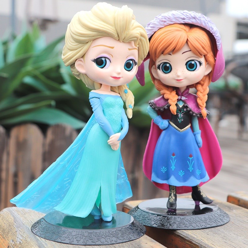 Disney Frozen Elsa Anna Princess Figure PVC Model Doll Action ...
