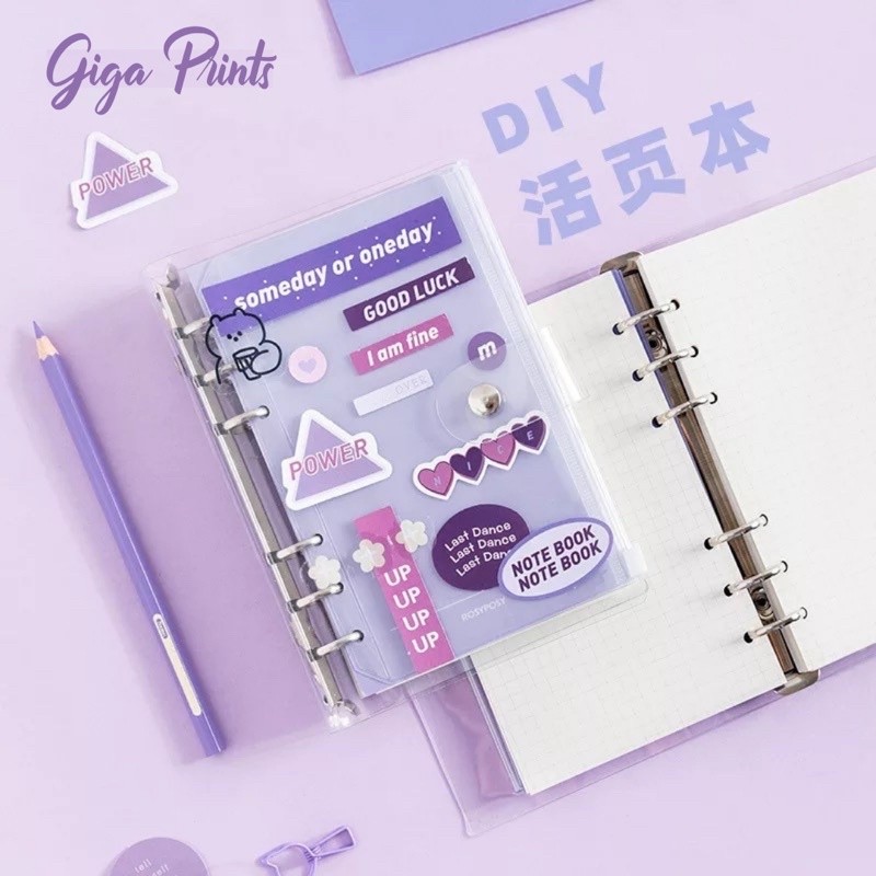 Transparent PVC Binder Planner Journal Notebook Stationery A6 | Shopee ...