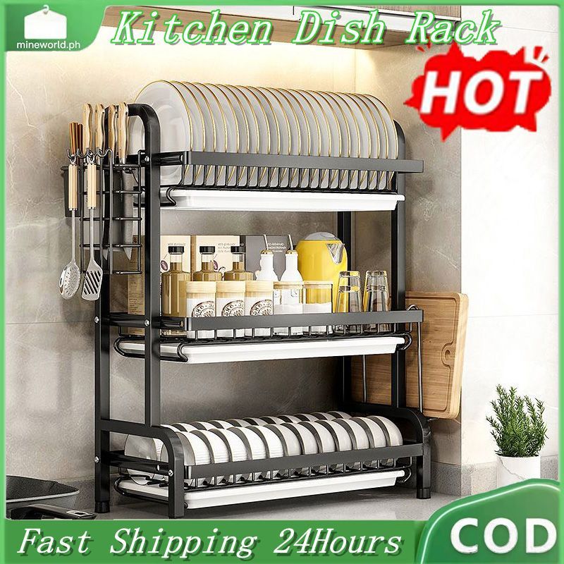 2/3 Layers Dish Drainer Drying Rack Kitchen Countertop Plate Storage ...