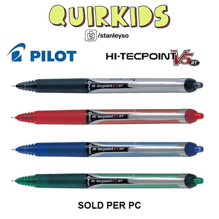 Pilot V5 RT / V7 RT Pen Hi-Techpoint Ball , Roller Retractable Pen 0.5 ...